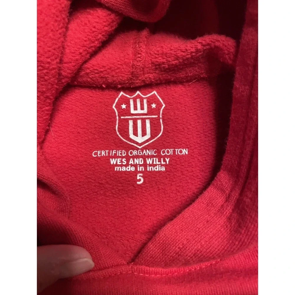 Wes and Willy Youth Boys Long Sleeve College Hoodie Nebraska Size 5 - Picture 8 of 10